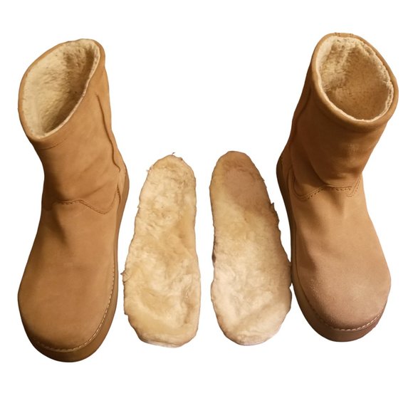 EUC | ZARA | Leather | Mid-rise Lined boots | Extra Fur Insoles | Size: 11 EU 44 main image 11